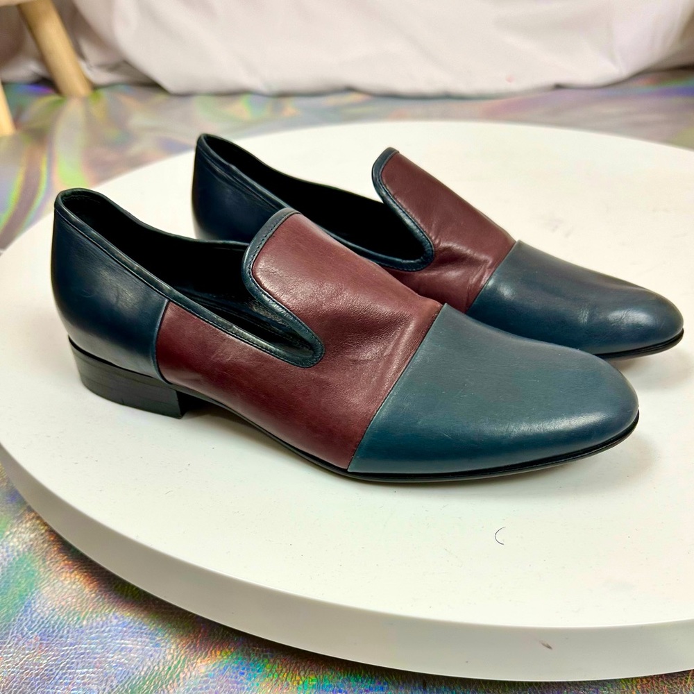 Celine. Phoebe Philo Era. Vintage Color-block Loafers. Size 37.